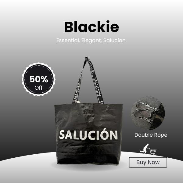 SALUCIÓN CARRYALL BAG SHOPPING BAG - BLACKIE